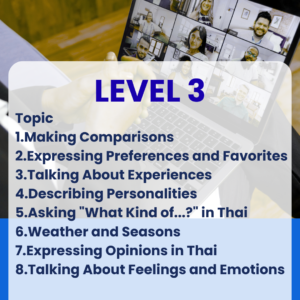 Group lesson  Basic thai conversation  Level 3